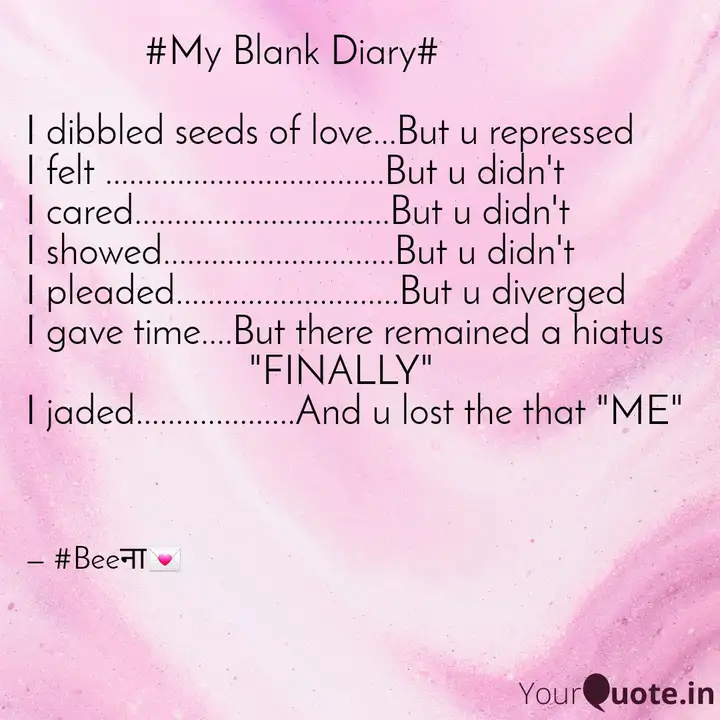 My Blank Dia Quotes Writings By Beena Sharma Yourquote