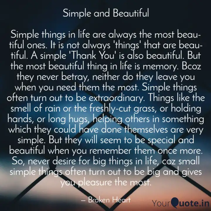 Simple And Beautiful Sim Quotes Writings By Broken Heart Yourquote