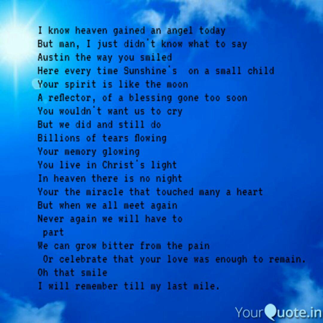 I Know Heaven Gained An A Quotes Writings By Venjencie Clifton Arnold Yourquote