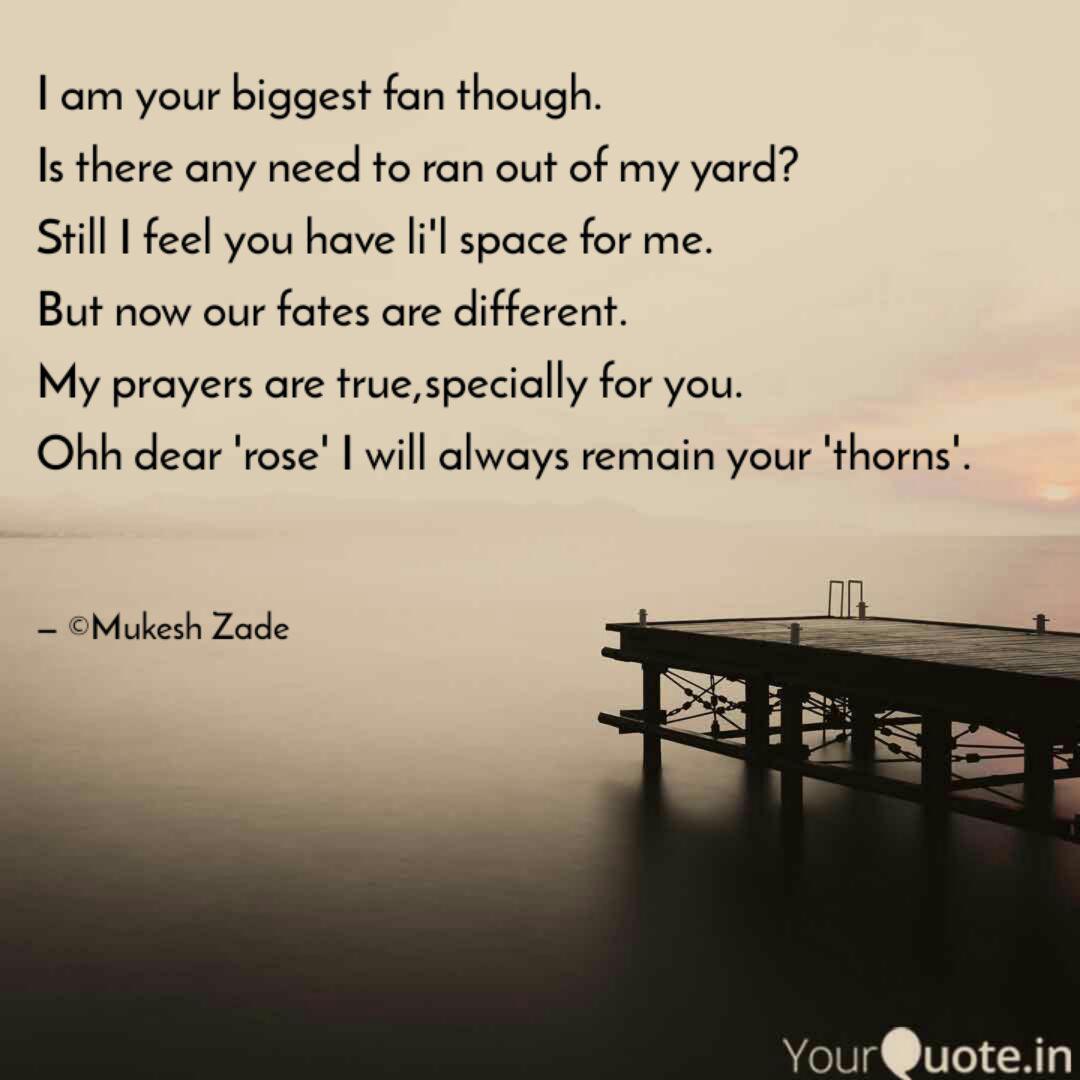I Am Your Biggest Fan Tho Quotes Writings By Mukesh Zade Yourquote