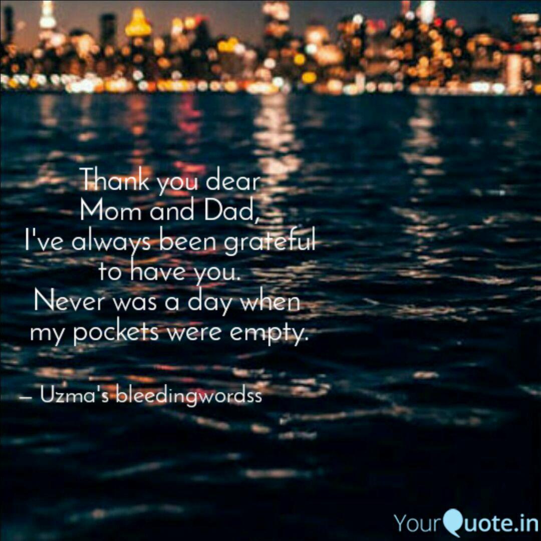 Thank You Dear Mom And Dad Quotes