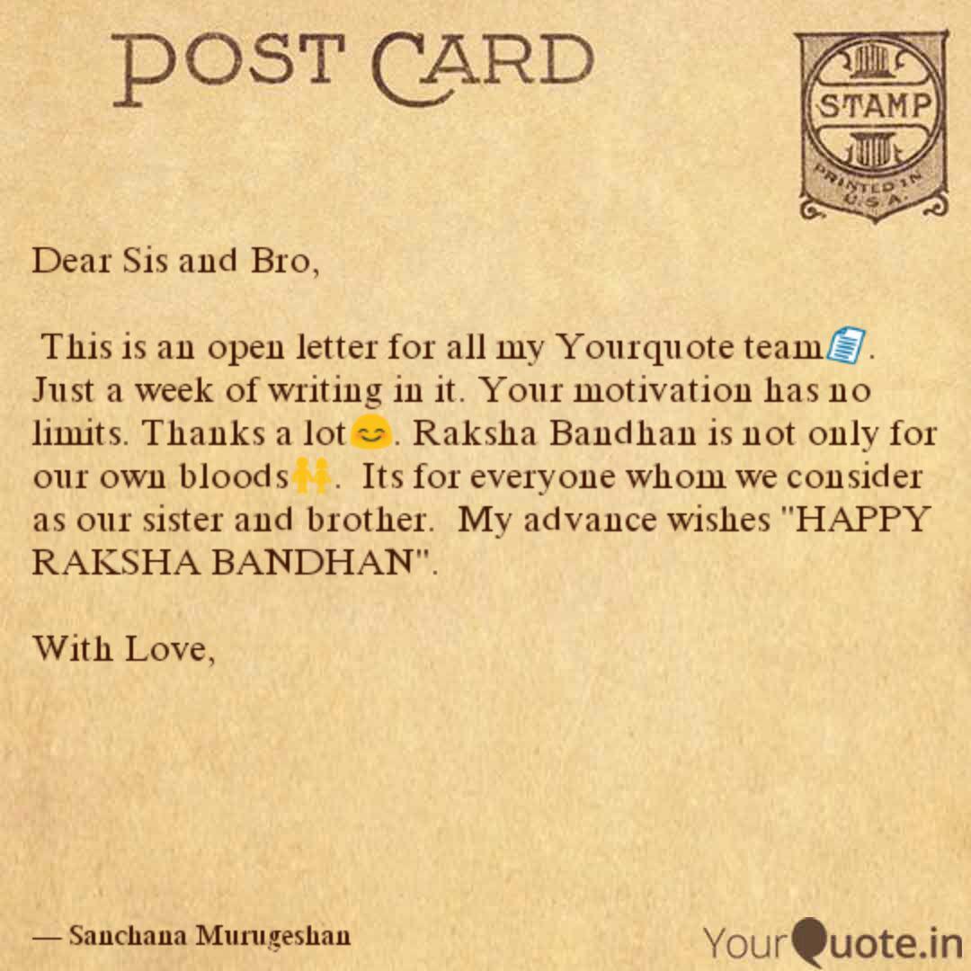 Dear Sis And Bro Quotes Writings By Sanchana Murugeshan Yourquote This festival is a symbol of love and duty among brother and sister. dear sis and bro quotes