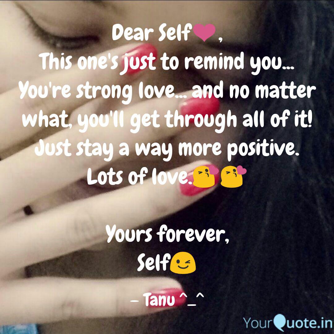 Get Wallpaper Dear Self This One S Ju Quotes Writings By Aarushi Dubey For iPhone