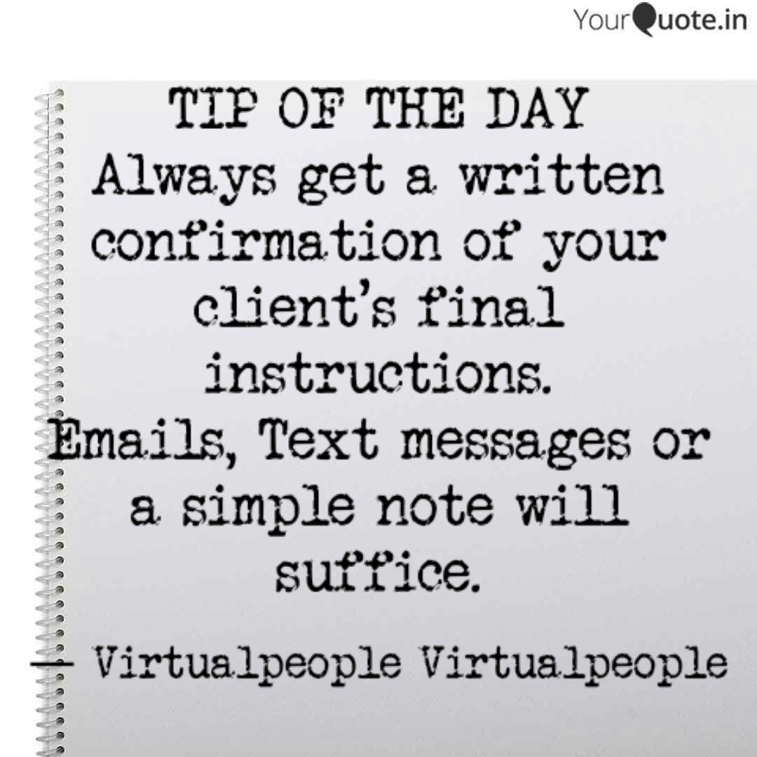 Tip Of The Day Always Get Quotes Writings By Virtualpeopletoo Virtualpeopletoo Yourquote