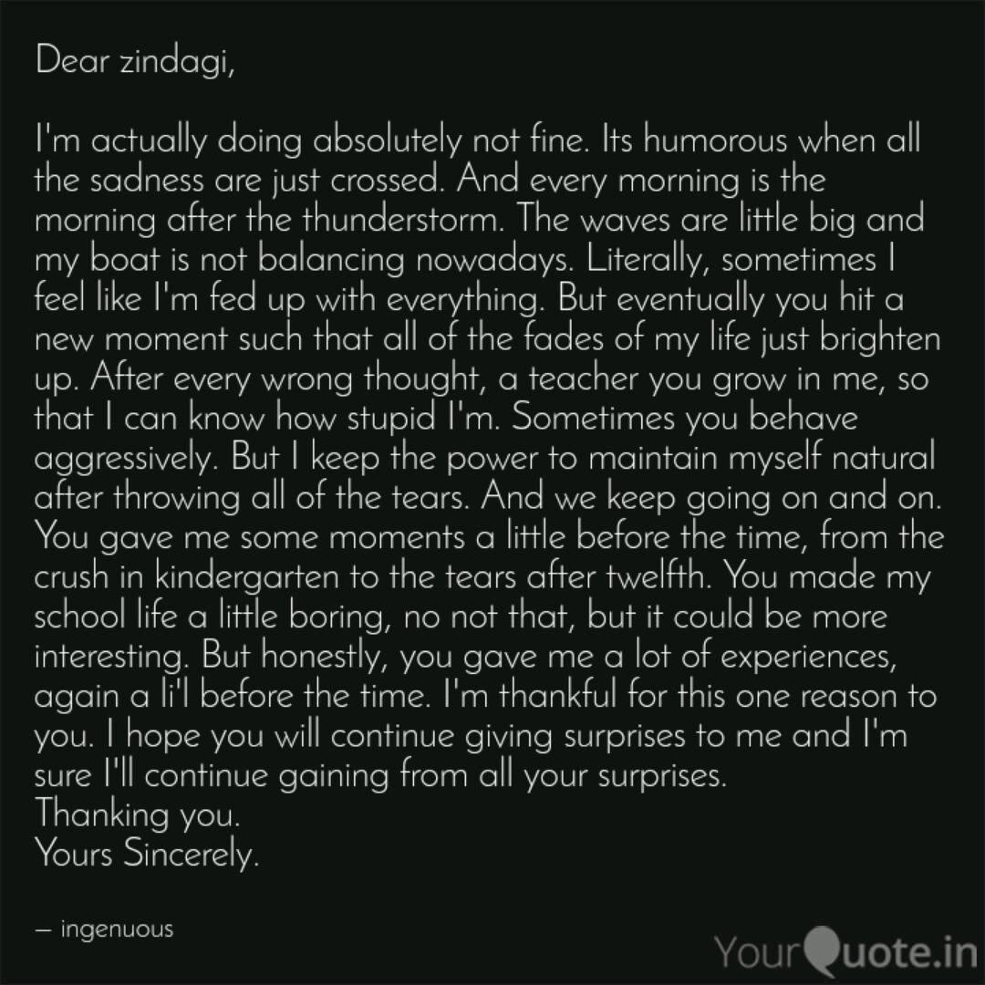 Dear Zindagi I M Actual Quotes Writings By Swati Sahu Yourquote Dear zindagi then is a mixed bag. dear zindagi i m actual quotes