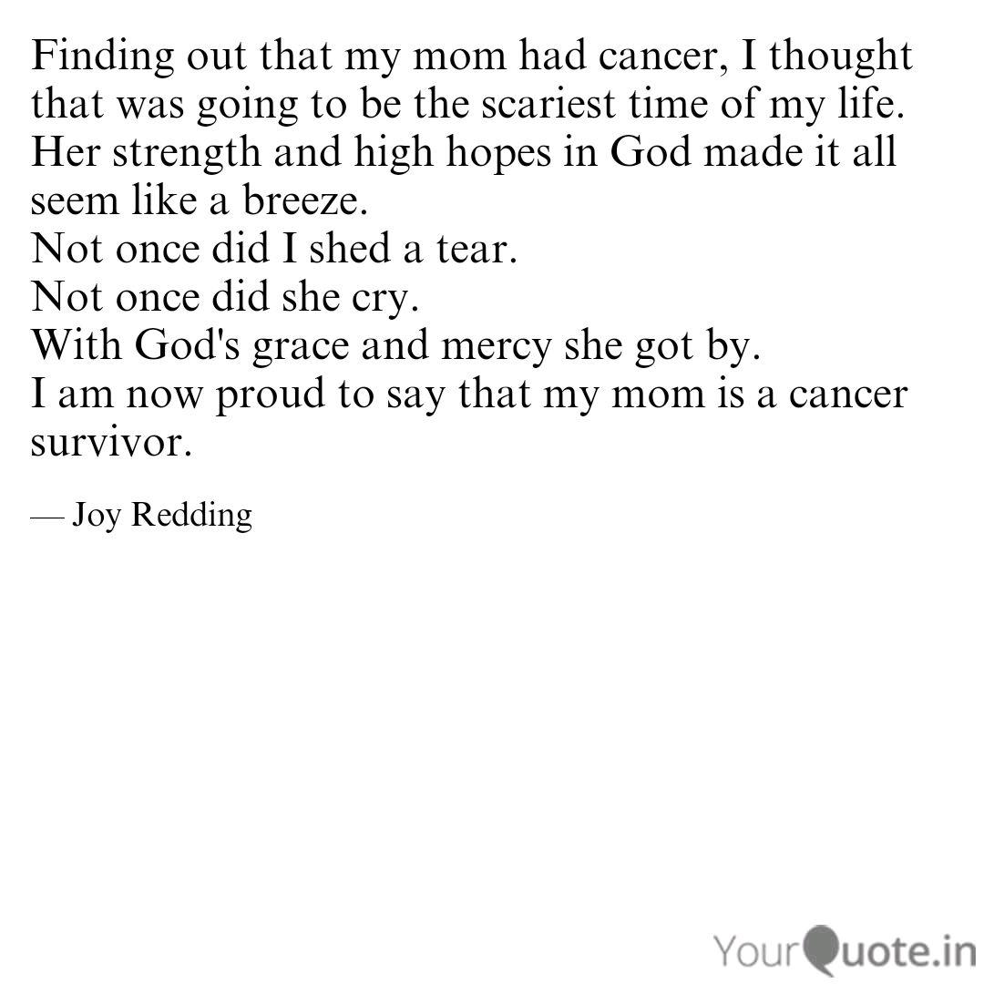 Finding Out That My Mom H Quotes Writings By Joy Redding Yourquote