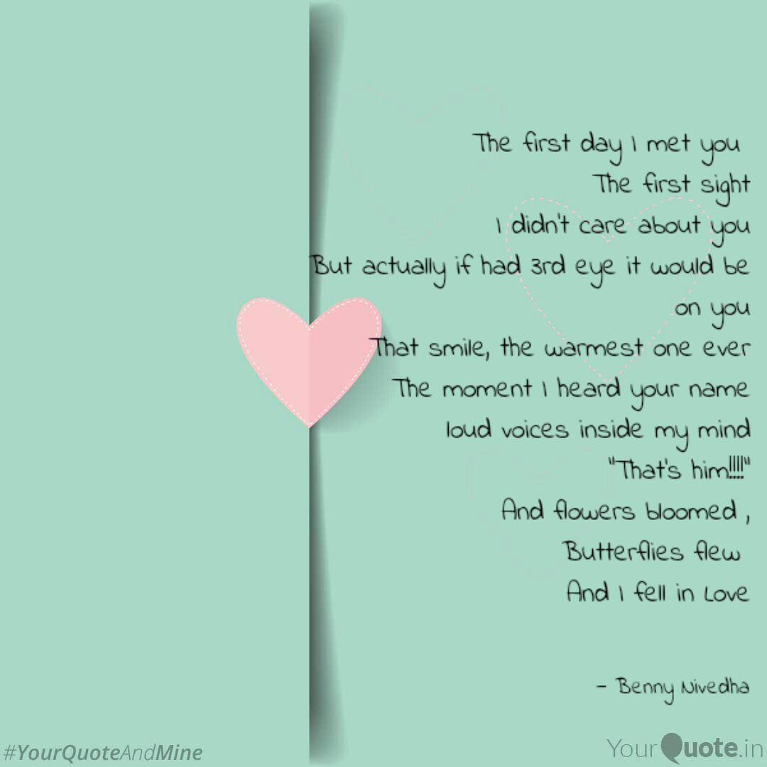 The First Day I Met You Quotes