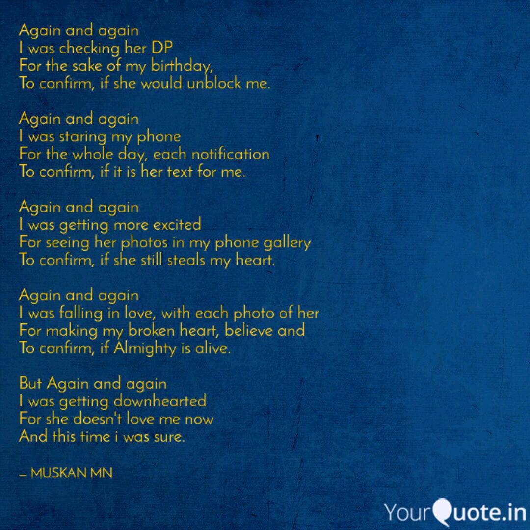 >Again And Again I Was Che Quotes Writings By Muskan Mn Yourquote