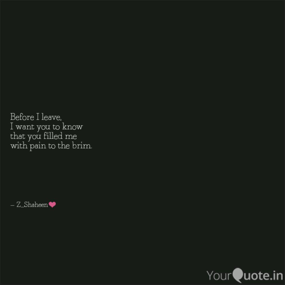 Before I Leave I Want Yo Quotes Writings By Zahwa1231 Yourquote