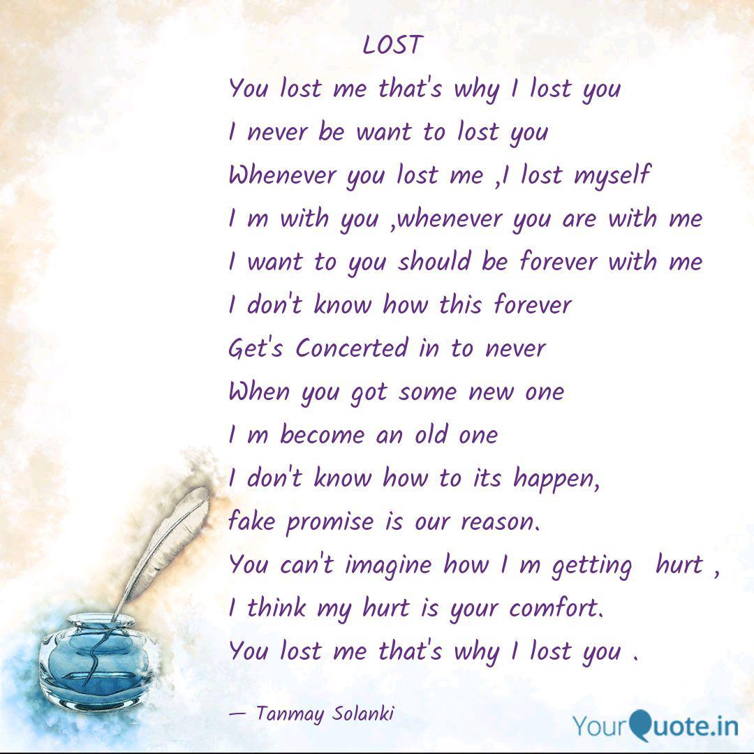 Lost You Los Quotes Writings By Tanmay Solanki Yourquote