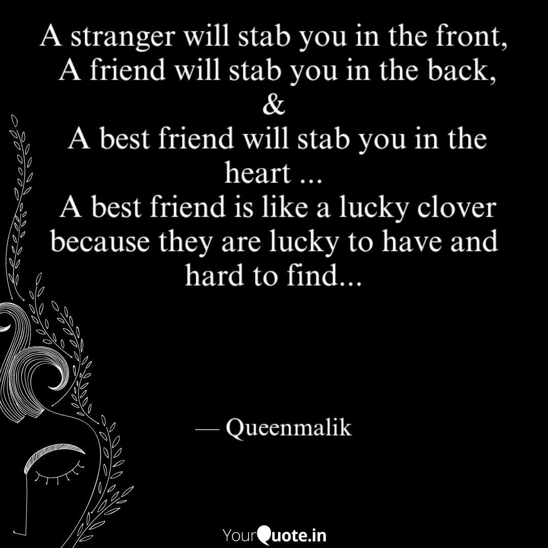 A Stranger Will Stab You Quotes Writings By Queen Malik
