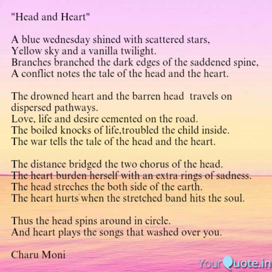 Head And Heart A Blue Quotes Writings By Charu Moni Yourquote