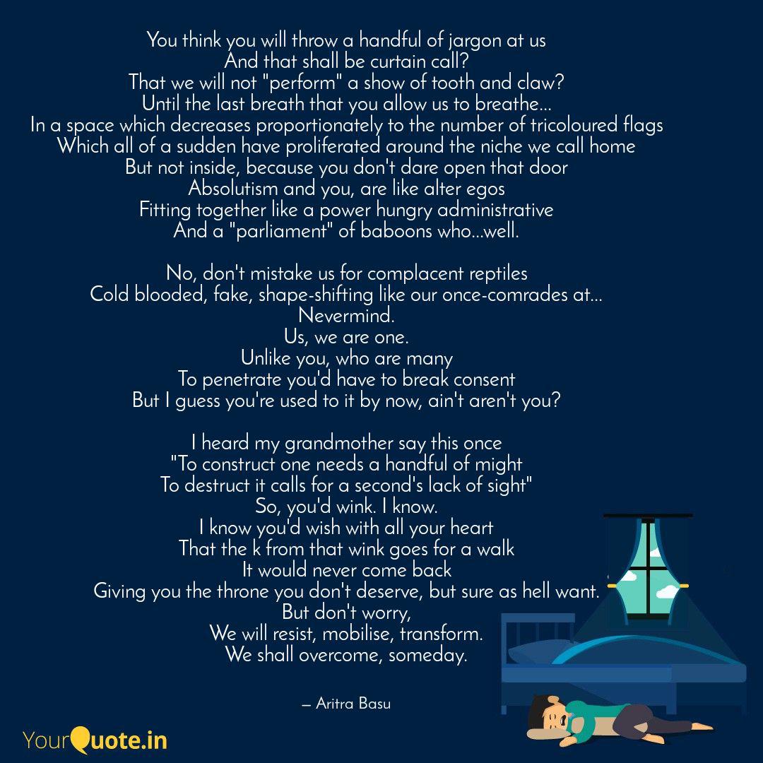 You Think You Will Throw Quotes Writings By Aritra Basu