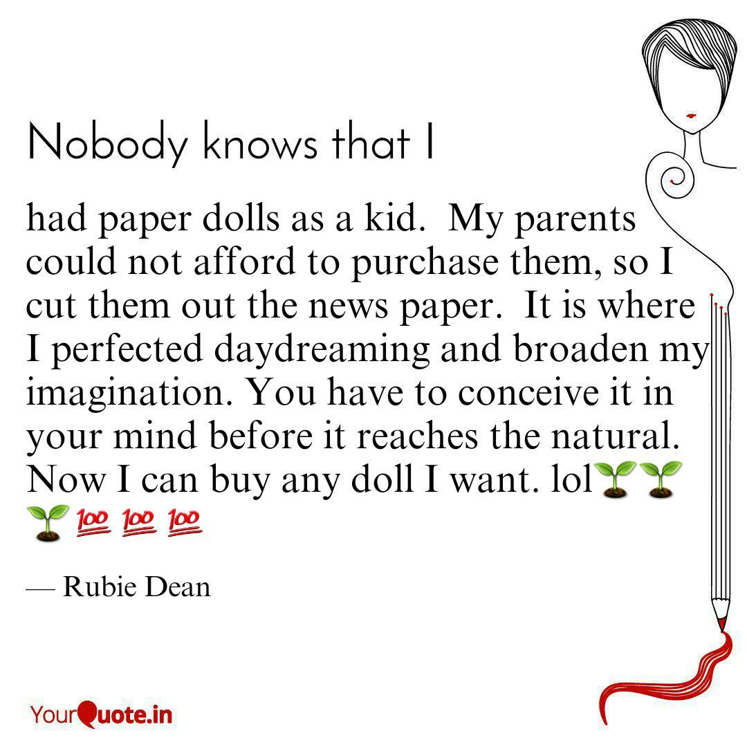 Had Paper Dolls As A Kid Quotes Writings By Rubie Dean
