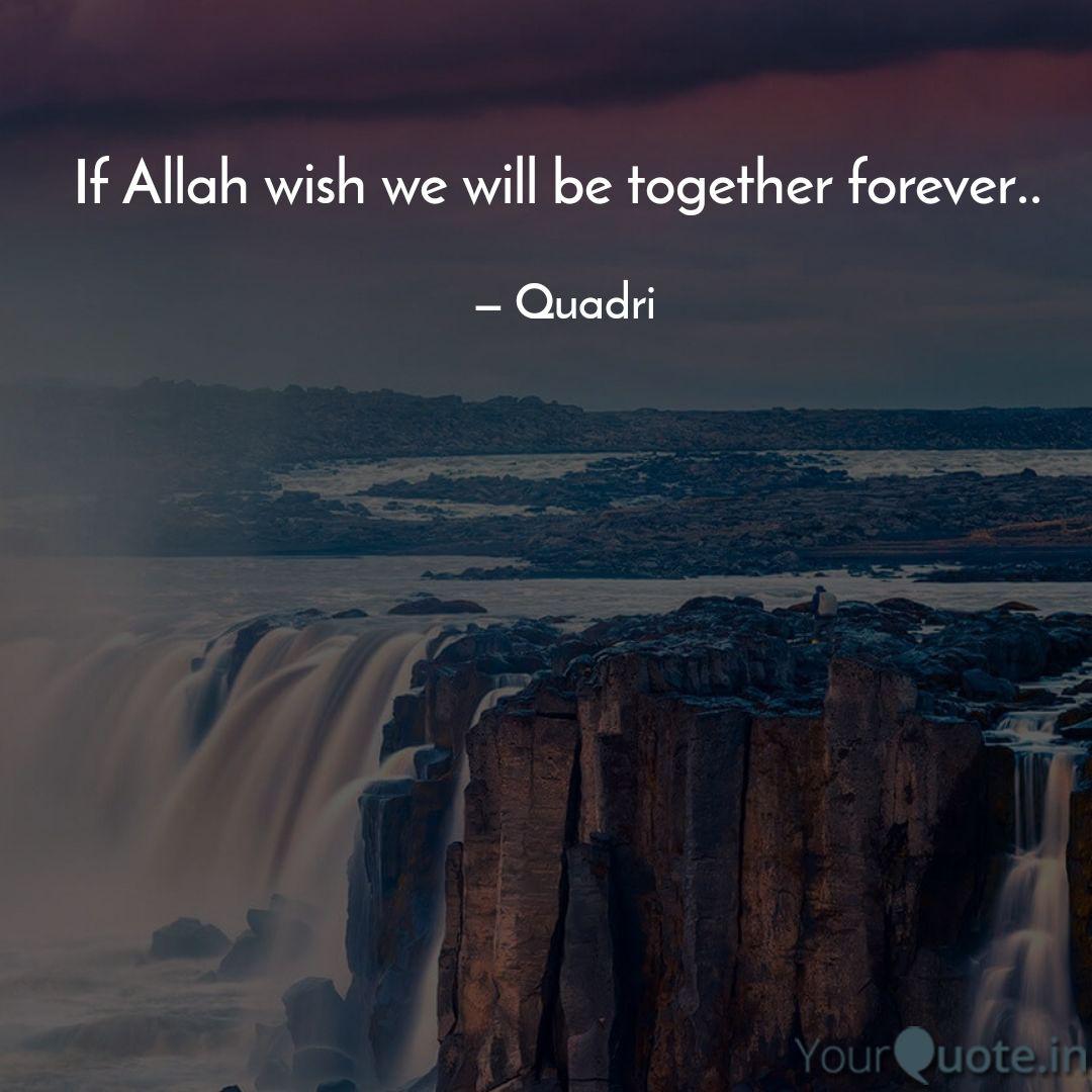 If Allah Wish We Will Be Quotes Writings By Syed Abdul Quadri Jagirdar Yourquote