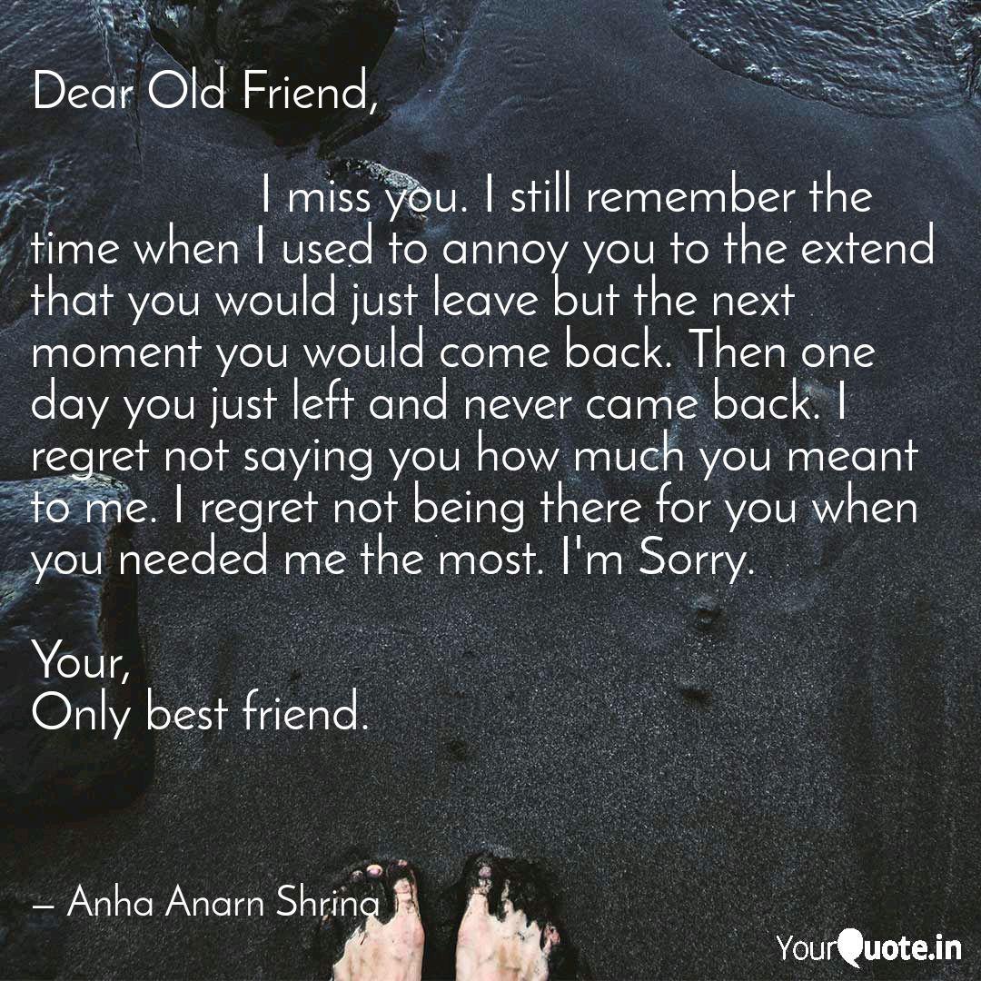 Dear Old Friend Quotes Writings By Anamika Shrivastava