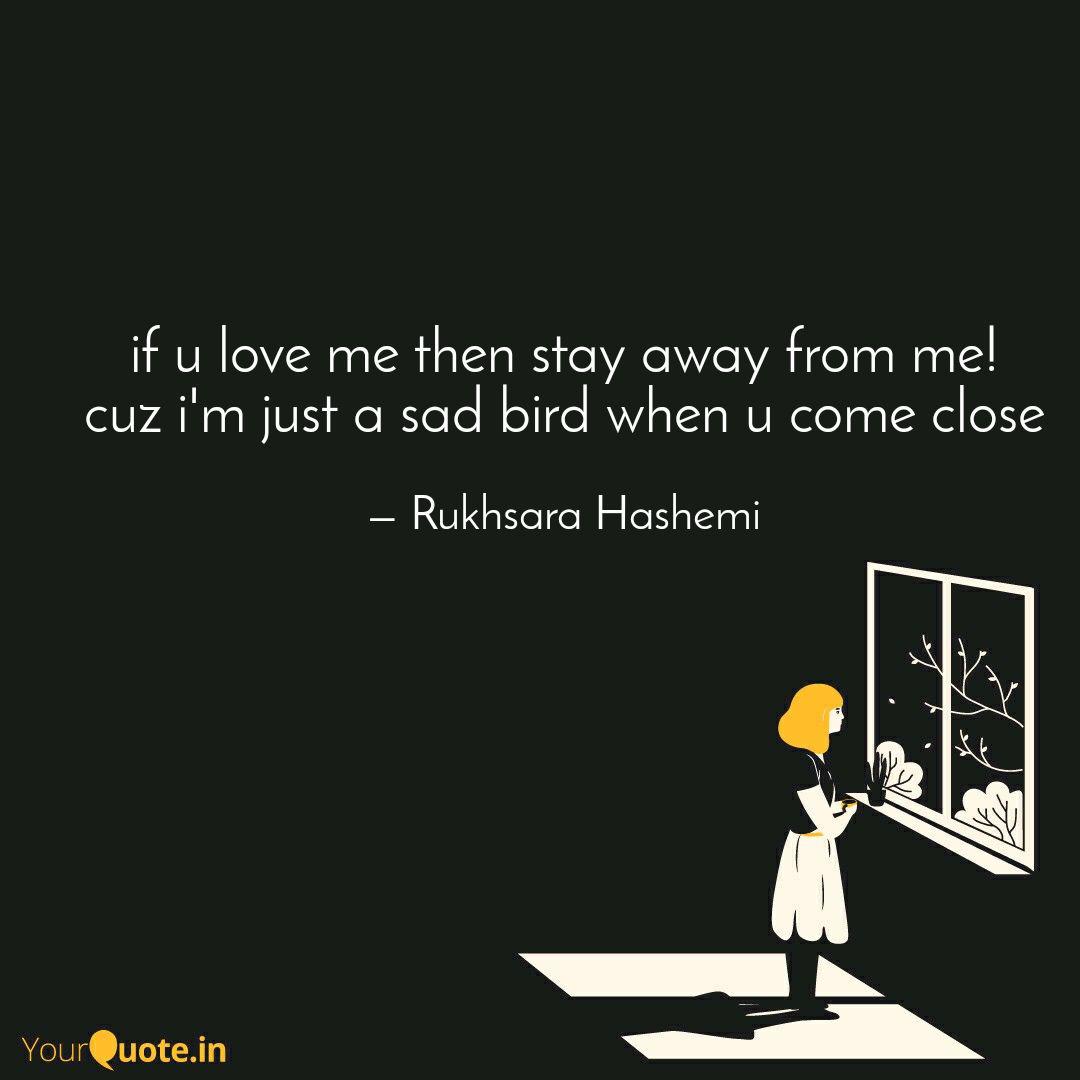 If U Love Me Then Stay Aw Quotes Writings By Rukhsara Hashemi Yourquote