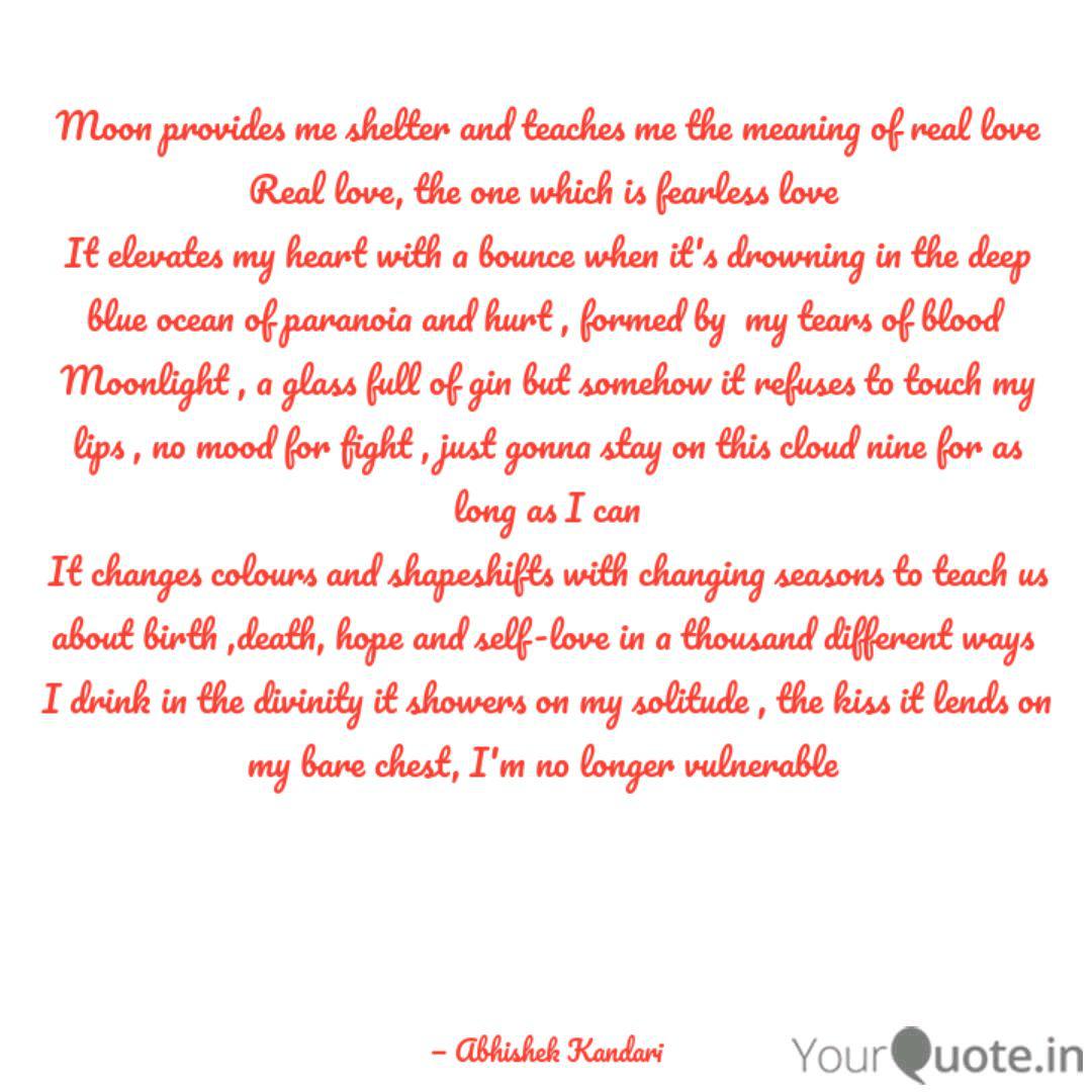 Wallpaper Moon Provides Me Shelter Quotes Writings By Abhishek Free