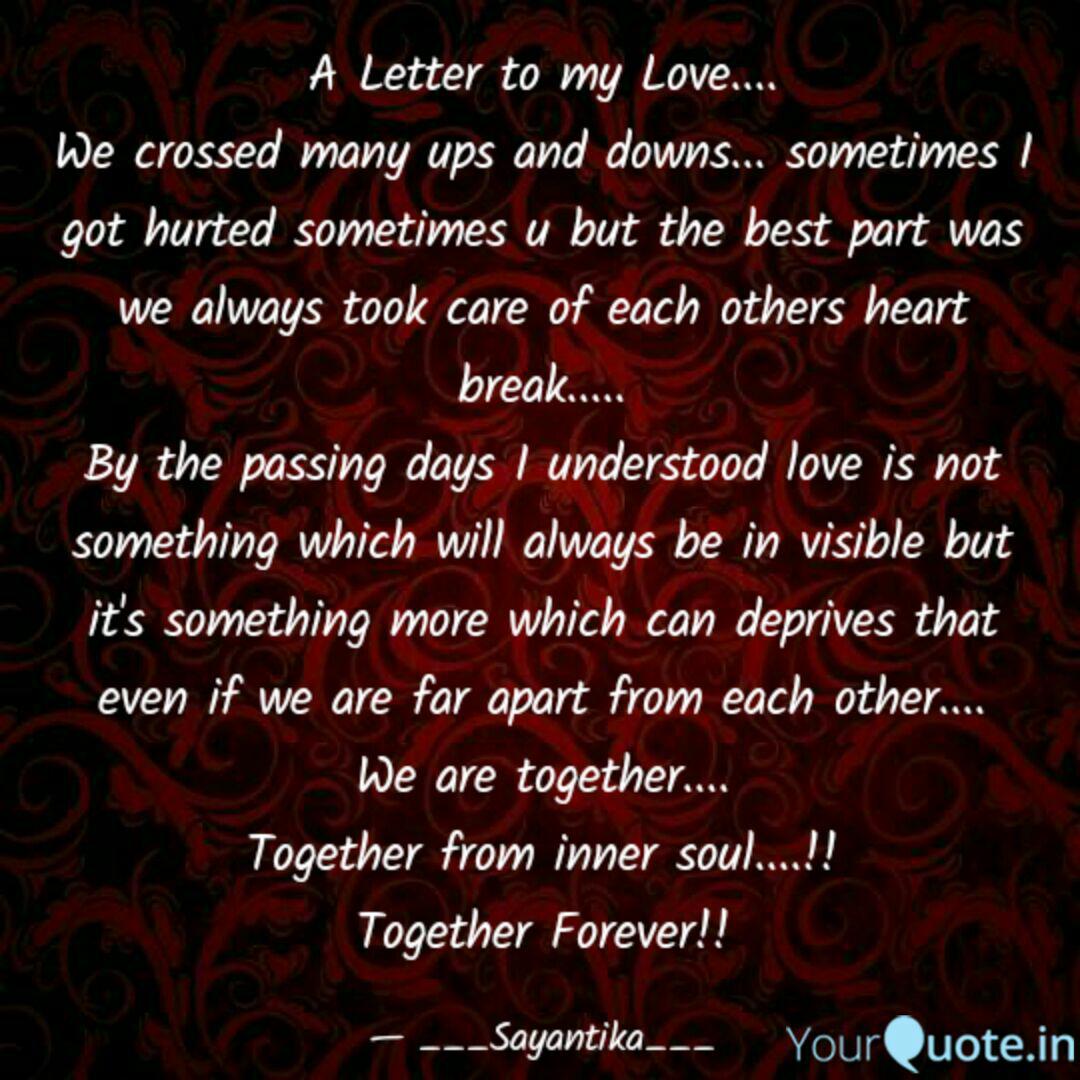 A Letter To My Love W Quotes Writings By Sayantika Chakravarty Yourquote