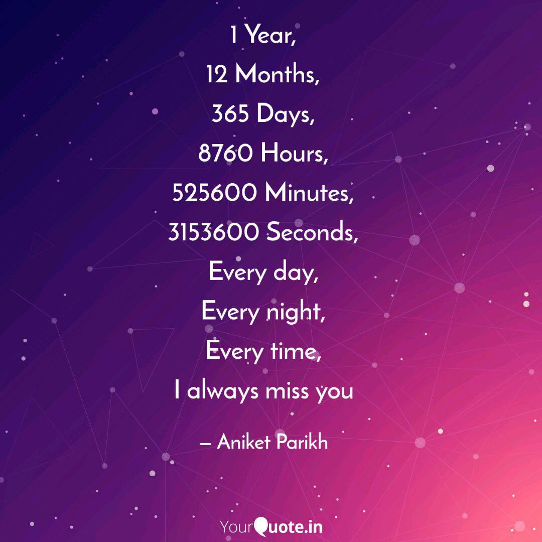  1 Year 365 Days Hours Minutes Seconds Quotes 341659 1 Year 365