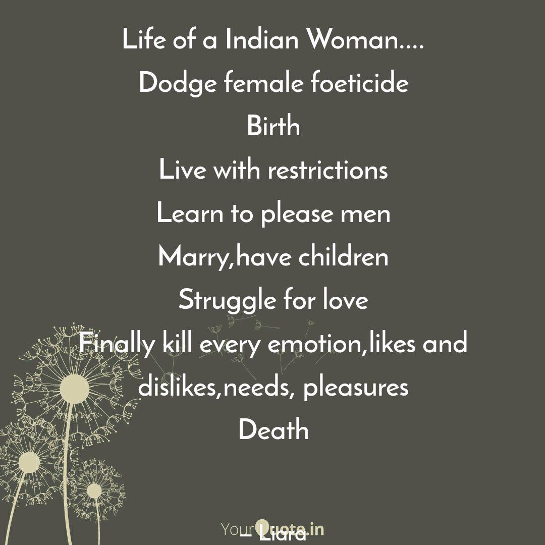 Life Of A Indian Woman Quotes Writings By Lipipuspa