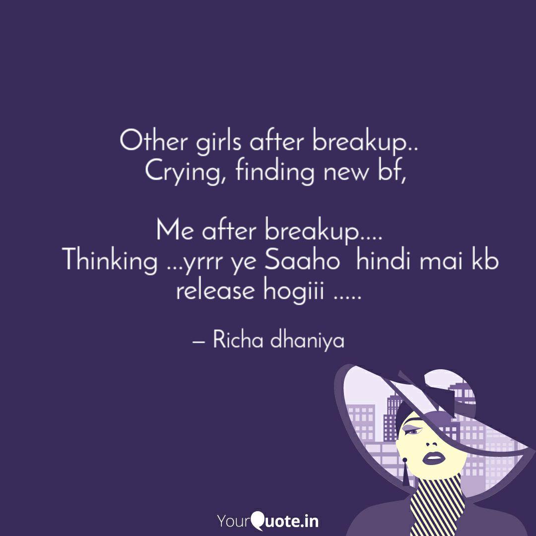 Other Girls After Breakup Quotes Writings By