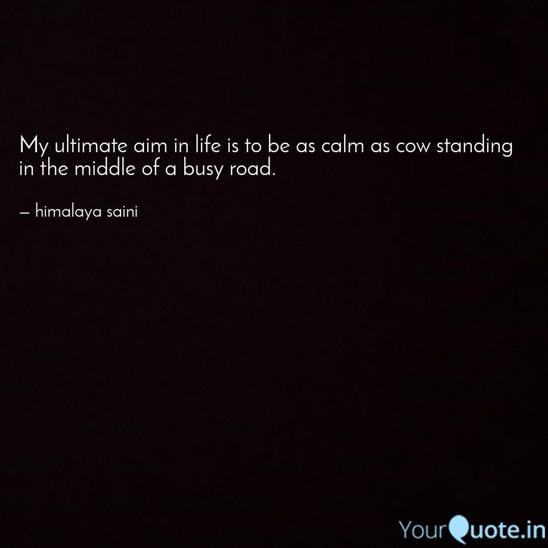 My Ultimate Aim In Life I Quotes Writings By Himalaya Saini Yourquote