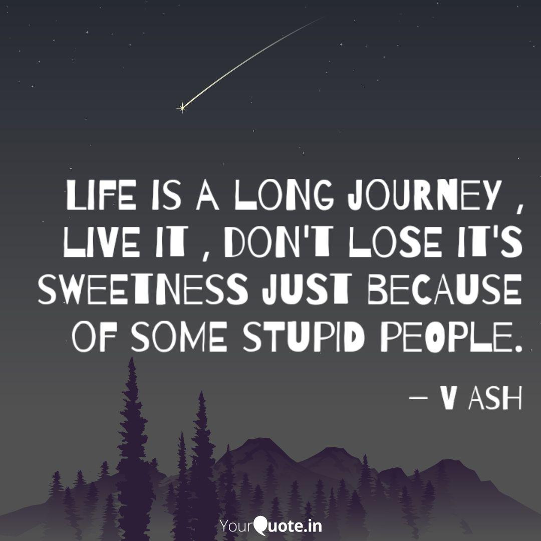 Life Is A Long Journey Quotes Writings By V Ash Yourquote