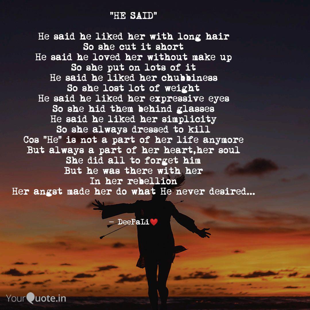 HE SAID" He said he li Quotes & Writings by deepali sethi