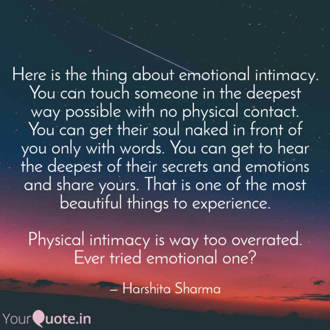 Best emotionalintimacy Quotes, Status, Shayari, Poetry & Thoughts |  YourQuote