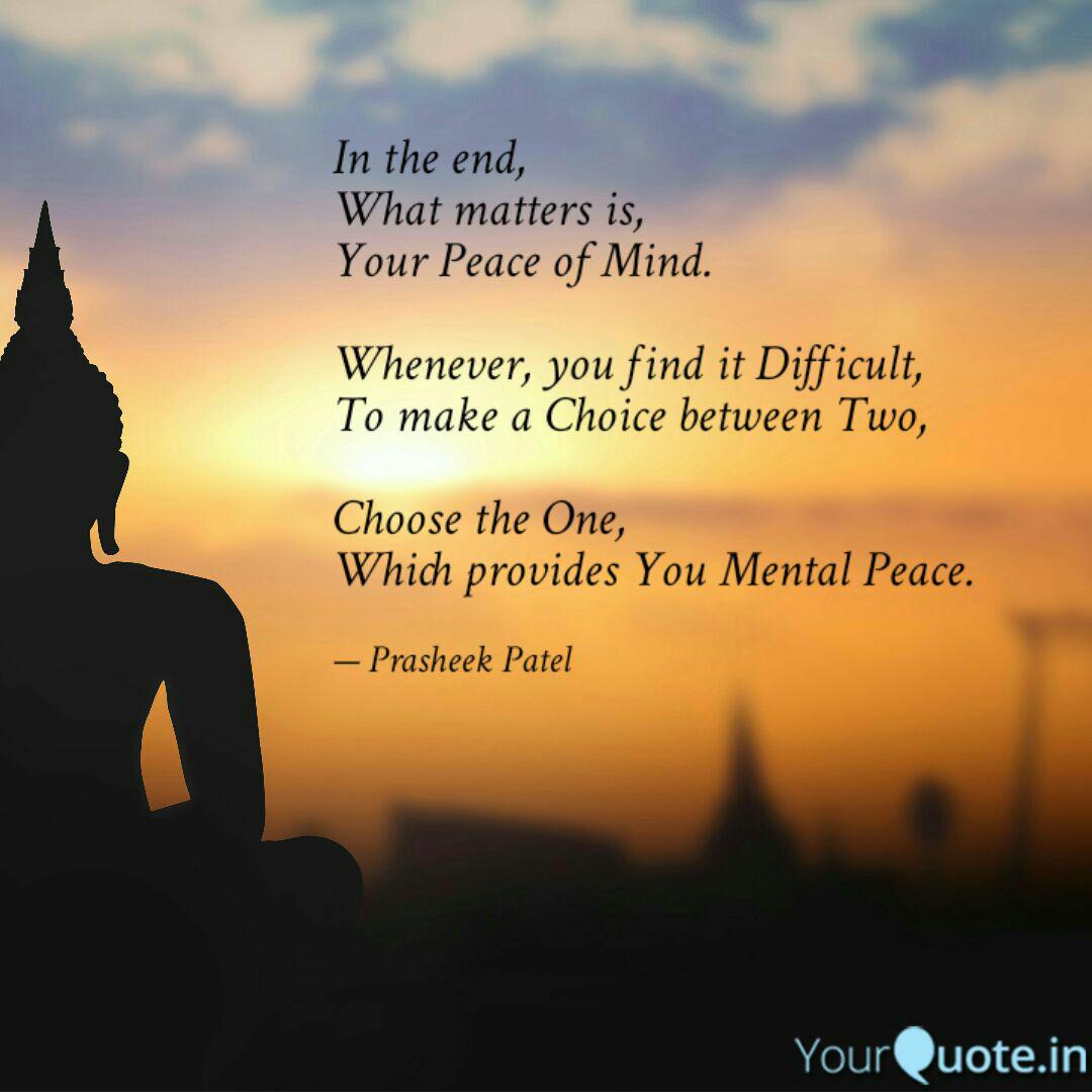 In The End What Matters Quotes Writings By Prasheek Patel Yourquote