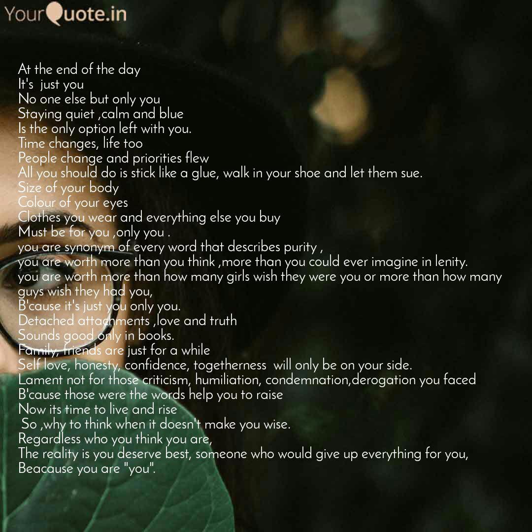 At The End Of The Day It Quotes Writings By Krutika Ganeru Yourquote
