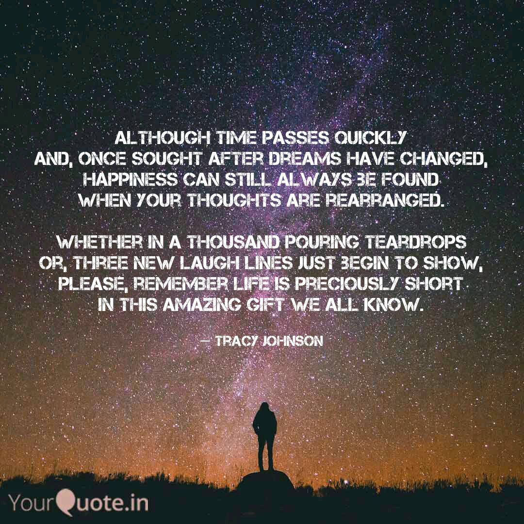 Although Time Passes Quic Quotes Writings By Tracy Johnson Yourquote