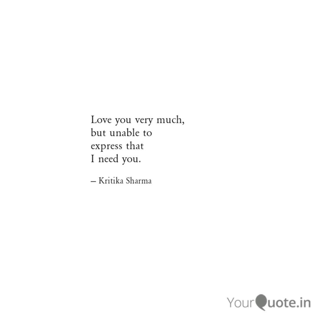 Love You Very Much But U Quotes Writings By Kritika Sharma