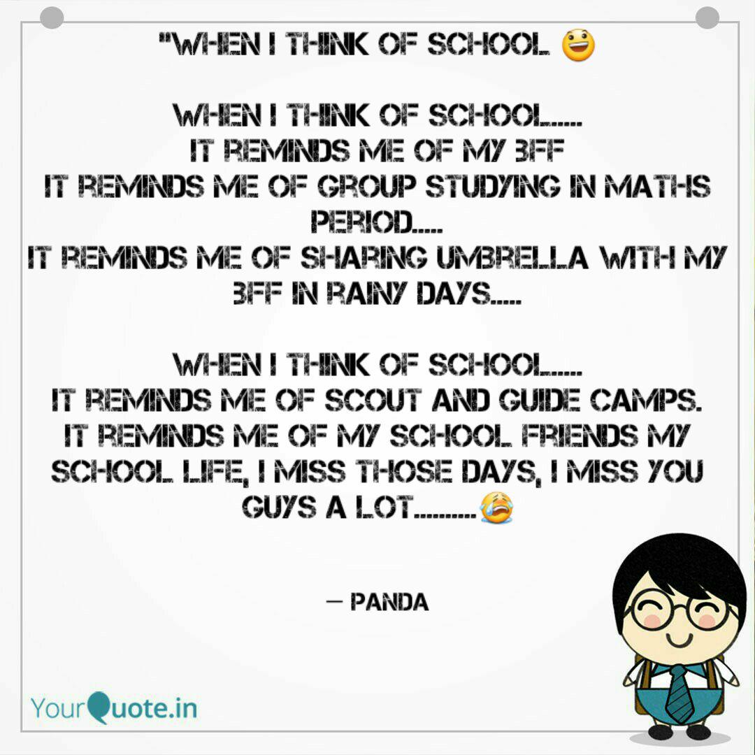 Wallpaper Best Whenithinkofschool Quotes Status Shayari Poetry Thoughts Free HD