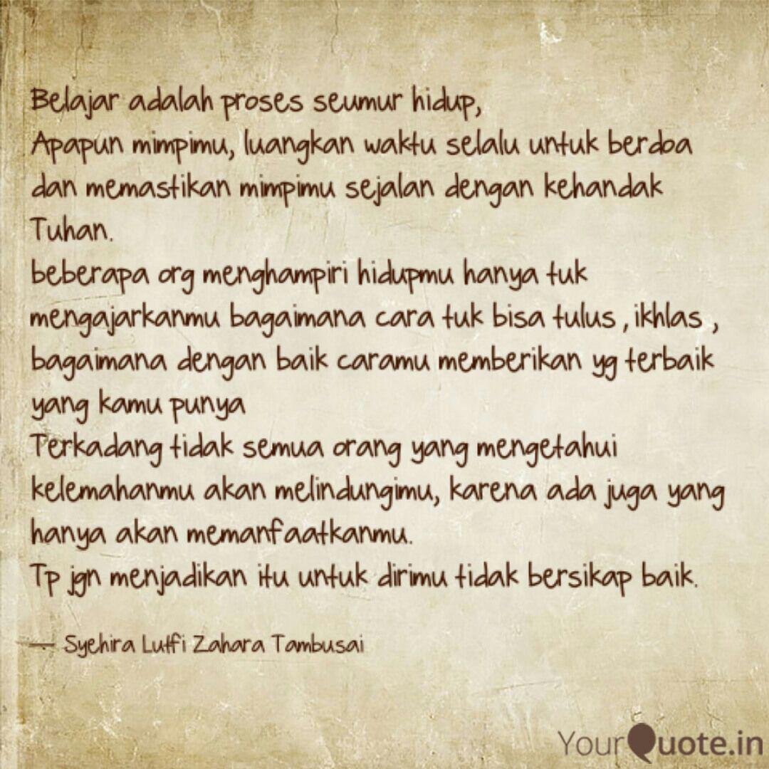 Syehira Lutfi Zahara Tambusai Quotes Yourquote