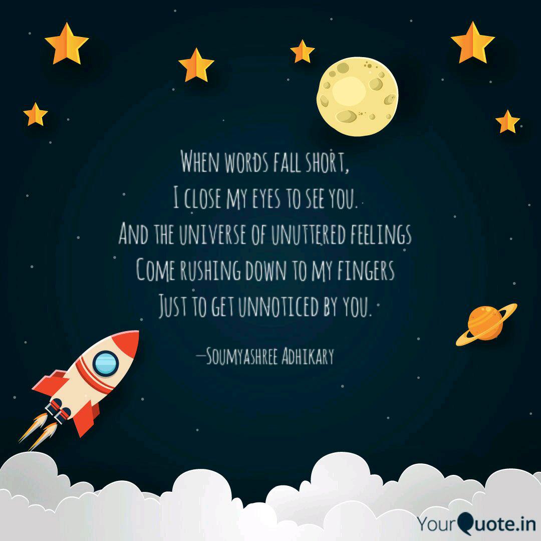 Get Wallpaper When Words Fall Short I Quotes Writings By Soumyashree For iPhone Free