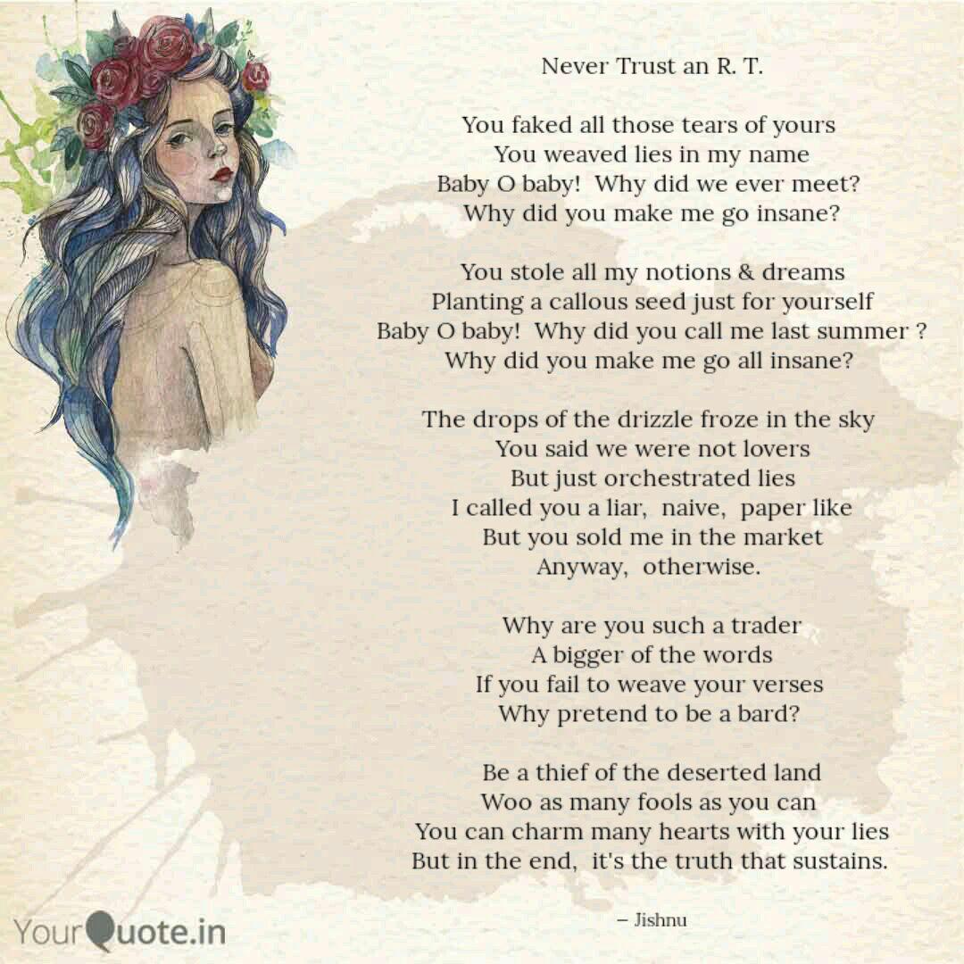 Never Trust An R T You Quotes Writings By Anindya J Ganguly Yourquote