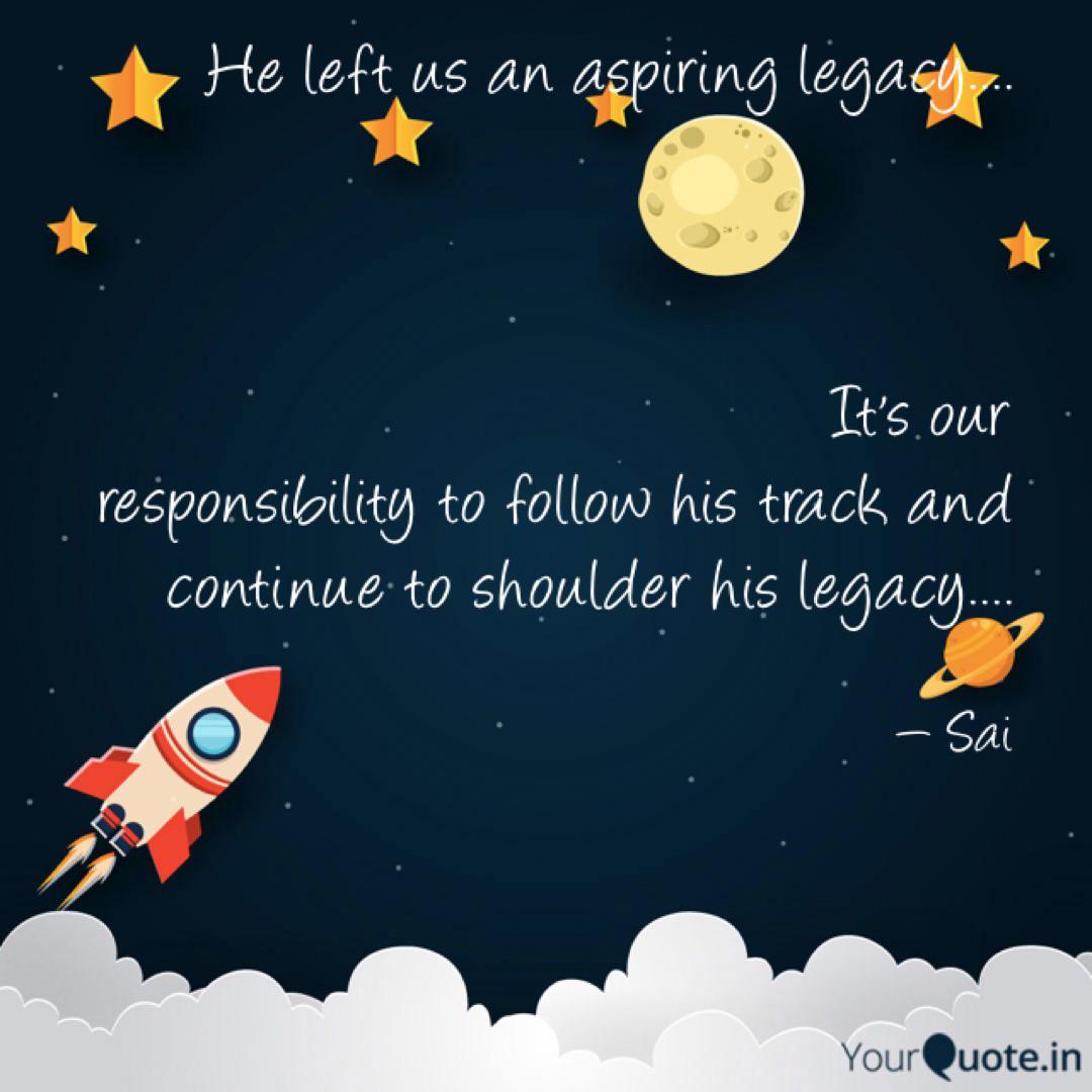 He Left Us An Aspiring Le Quotes Writings By Sai Gayatri Yourquote