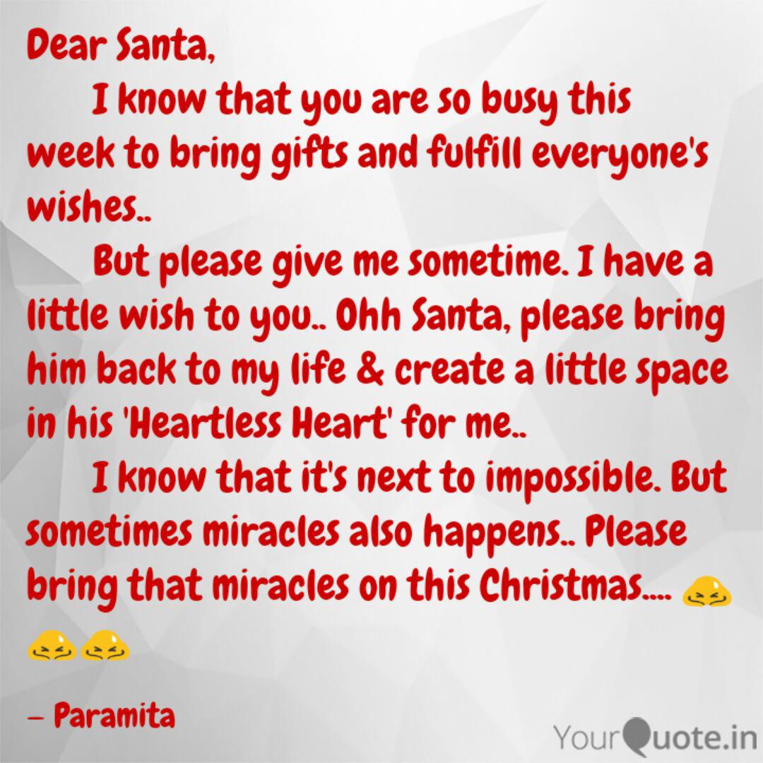 Dear Santa I Kno Quotes Writings By Paramita Pyne Yourquote A special christmas wish from santa claus. dear santa i kno quotes