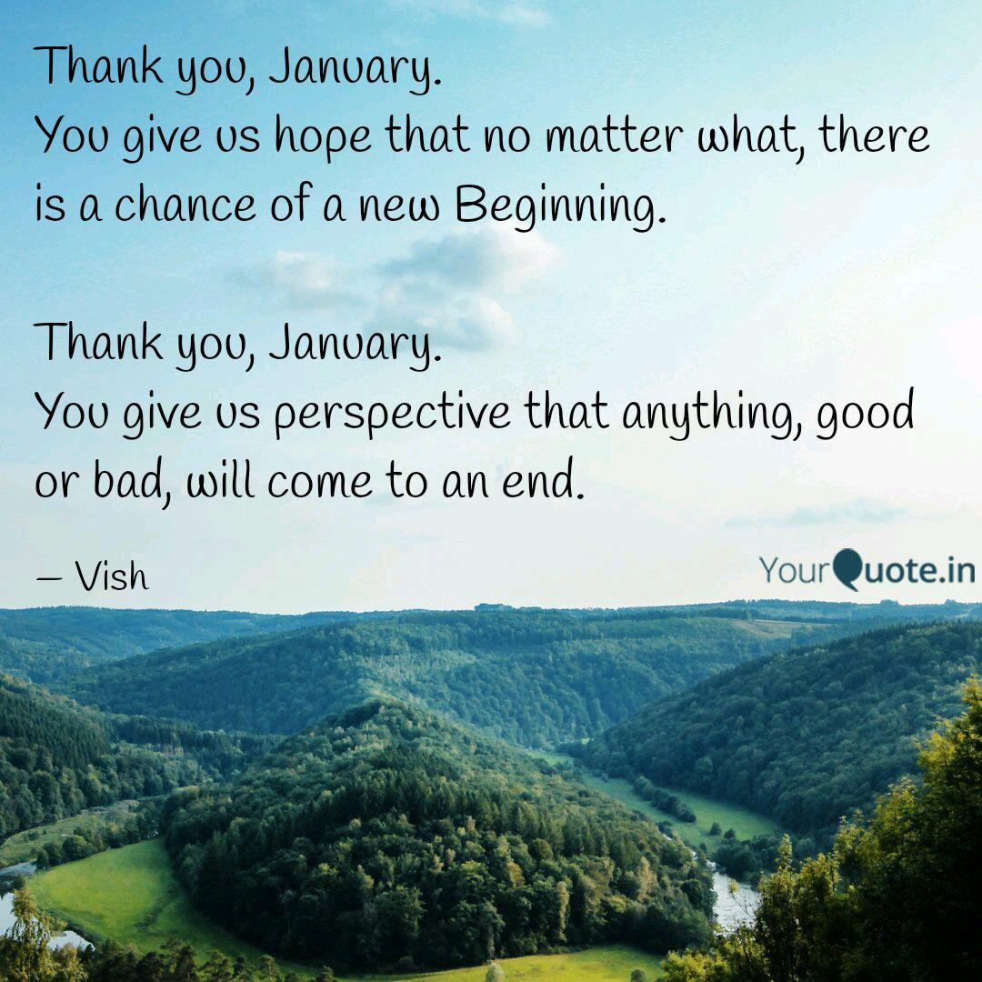 Thank You January You G Quotes Writings By Vishweshh Ramesh Yourquote
