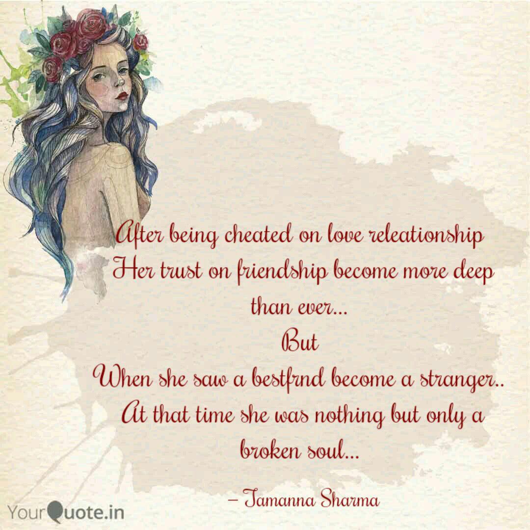 After Being Cheated On Lo Quotes Writings By Tamanna Sharma