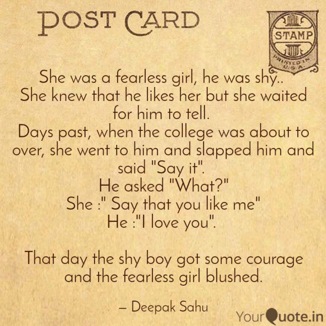 She Was A Fearless Girl Quotes Writings By Deepak Sahu Yourquote