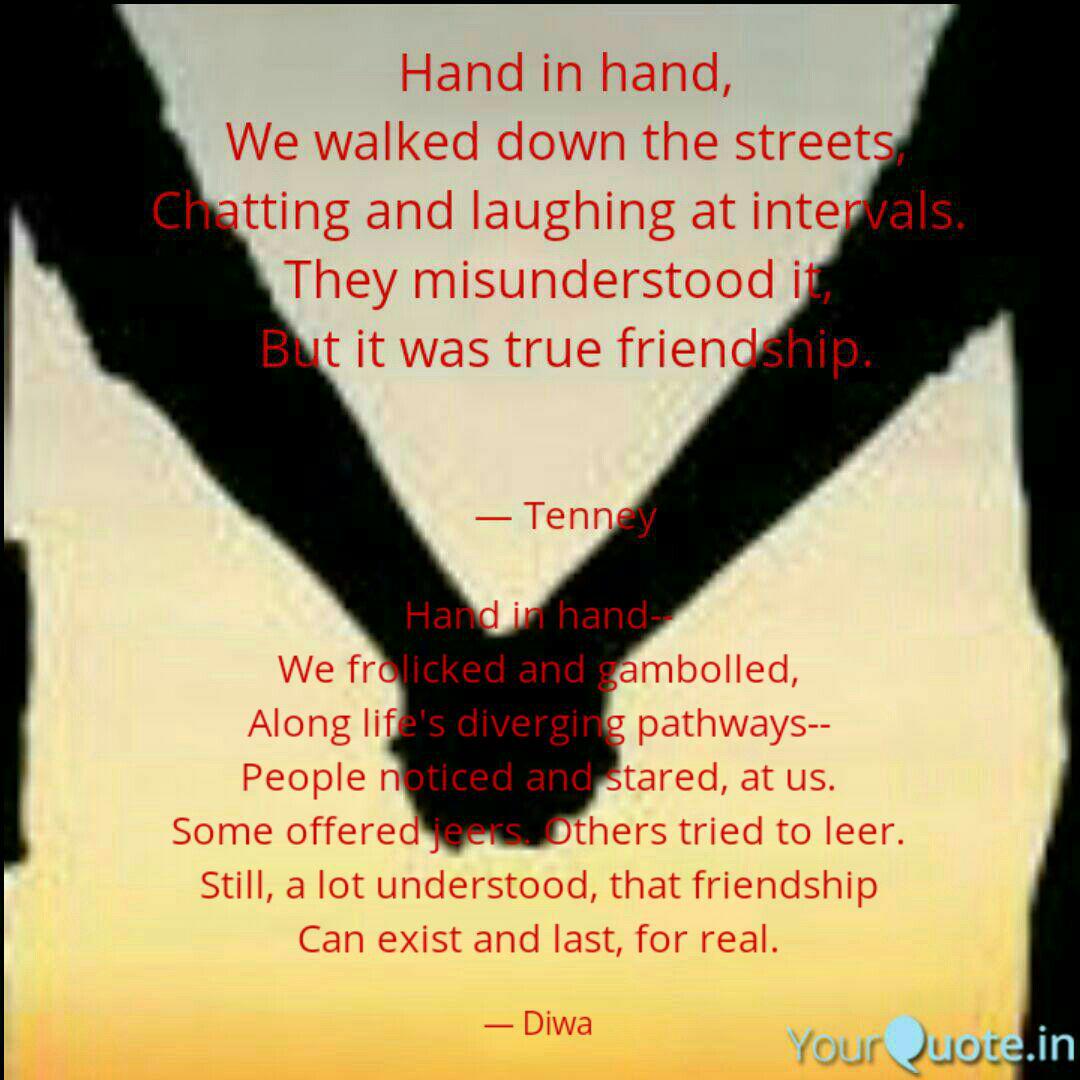 Wallpaper Hand In Hand We Frolick Quotes Writings By Diwa Yourquote For Free