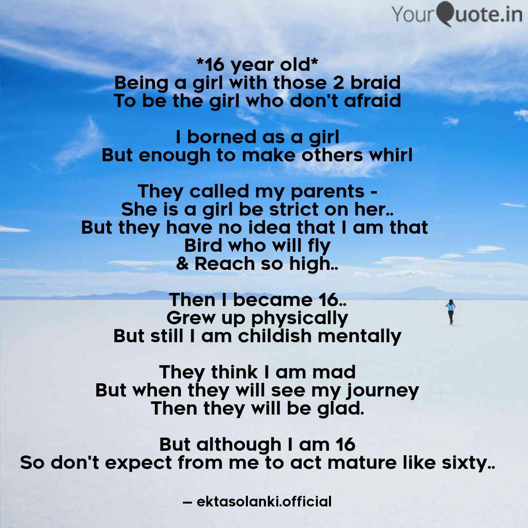 Best 16yearoldself Quotes Status Shayari Poetry Thoughts Yourquote