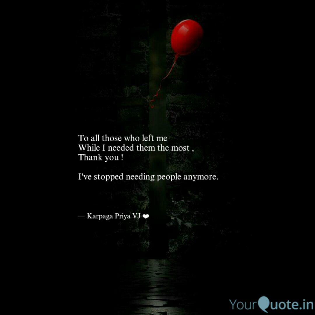 To All Those Who Left Me Quotes Writings By Karpaga Priya