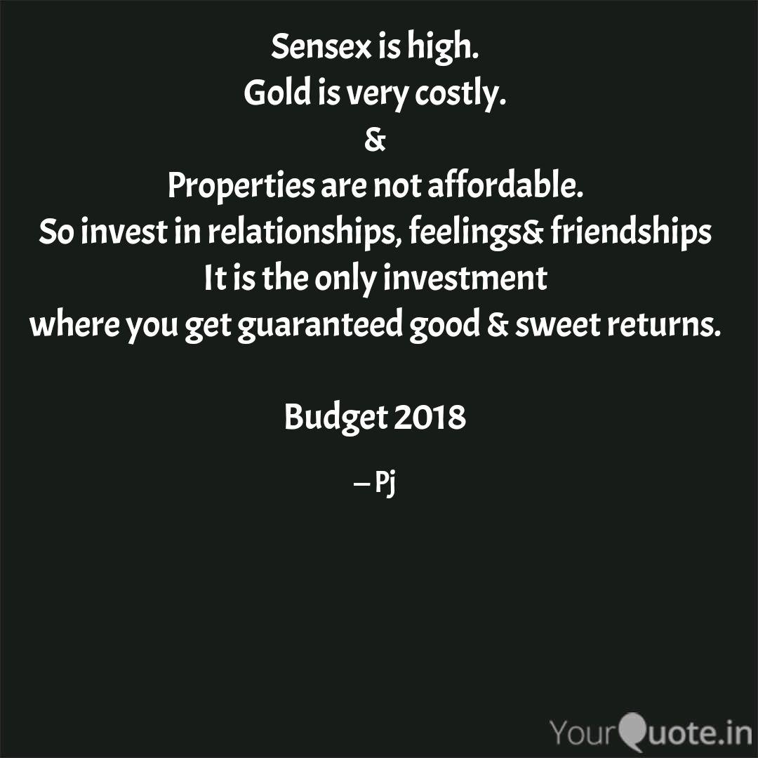 Sensex Is High Gold Is V Quotes Writings By Poonam Joshi Yourquote
