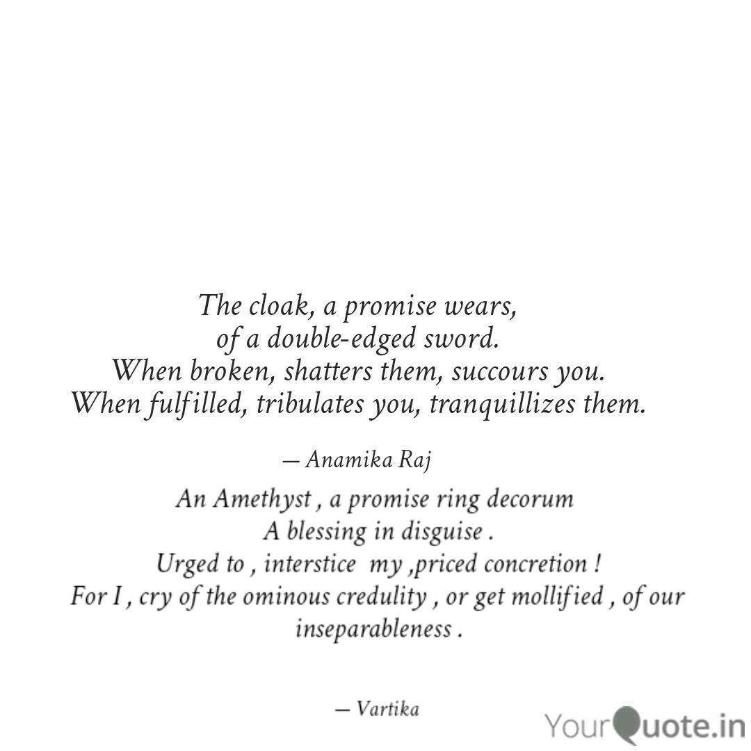 An Amethyst , A Promise R... | Quotes & Writings By Vartika Rana | Yourquote