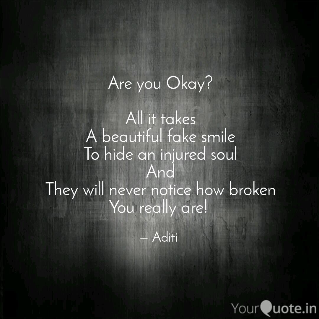 Get Wallpaper Are You Okay All It Tak Quotes Writings By Aditi Yourquote For iPhone