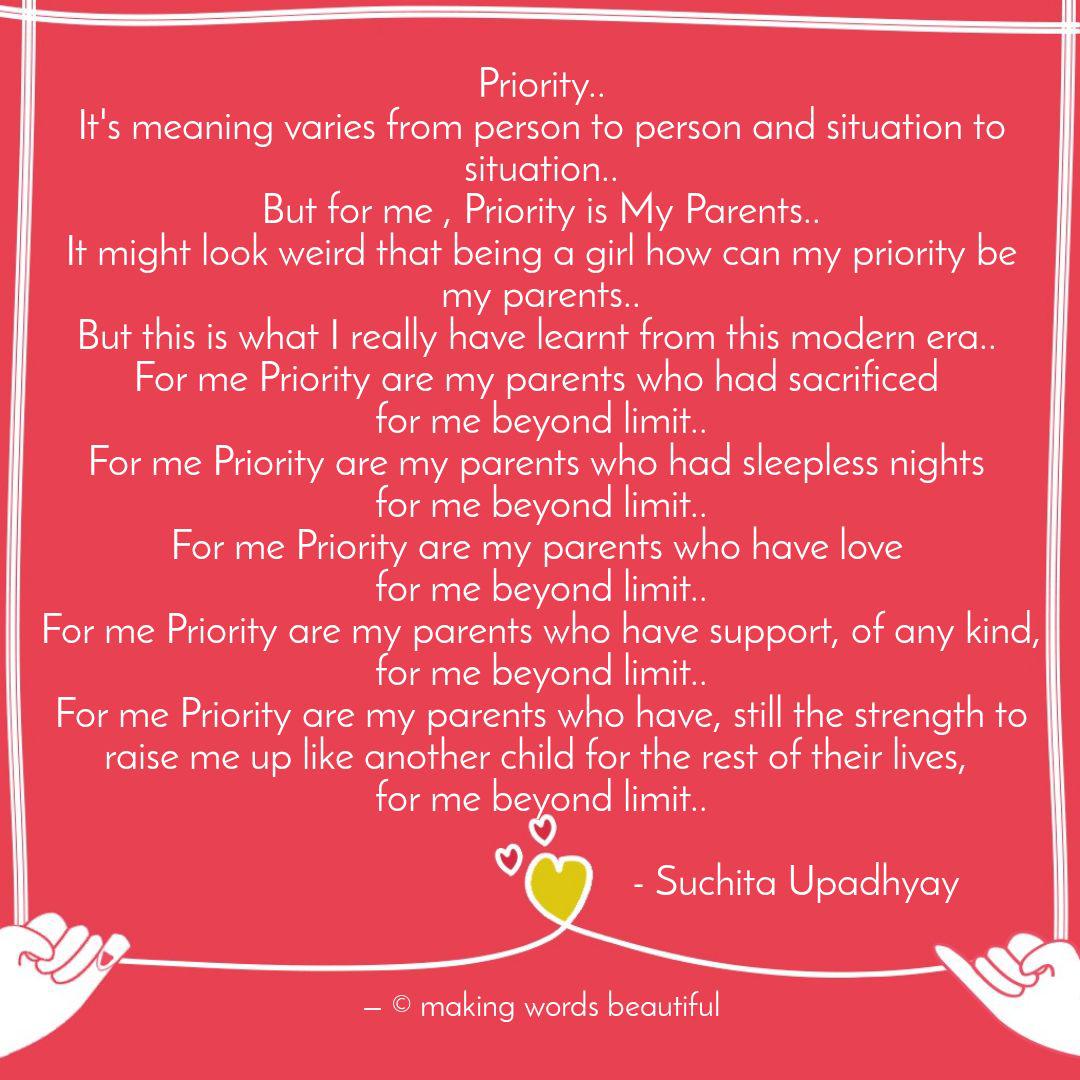 Priority It S Meaning V Quotes Writings By Suchita
